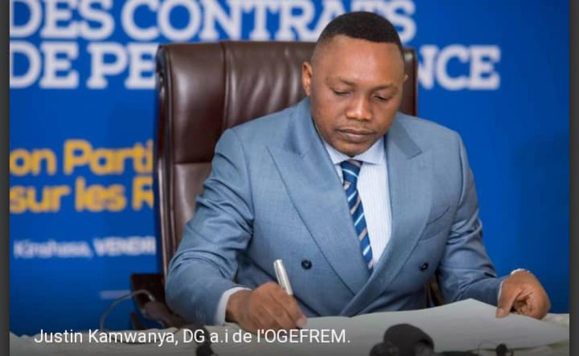 Justin Kamwanya, DG ai de l'OGEFREM