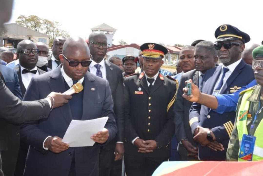 A Lubumbashi, oe premier ministre Sama Lukonde en présence de quelques officiels décrète le deuil national en mémoire de Patrice Emery Lumumba