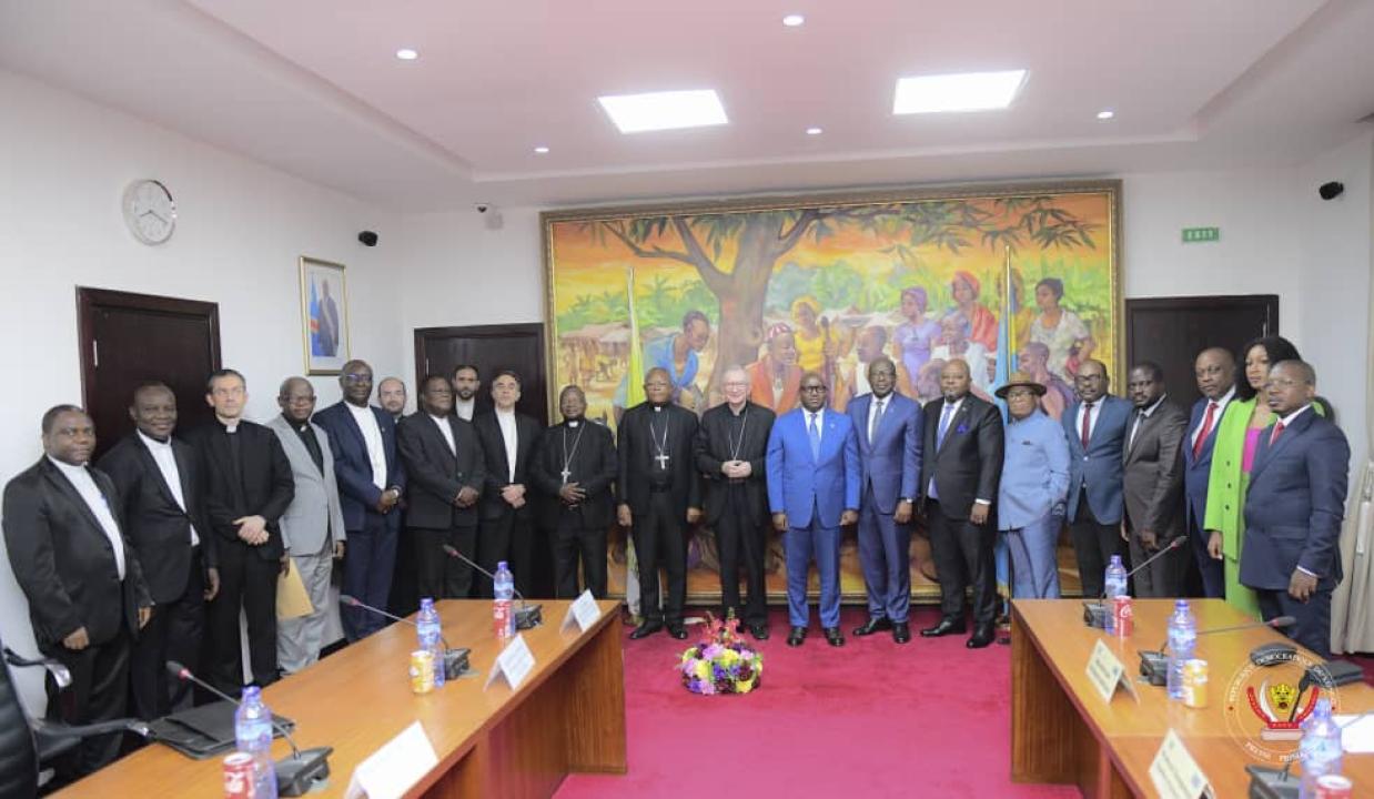 Signature de cinq accords entre la RDC et le Vatican représenté par les prélats catholiques