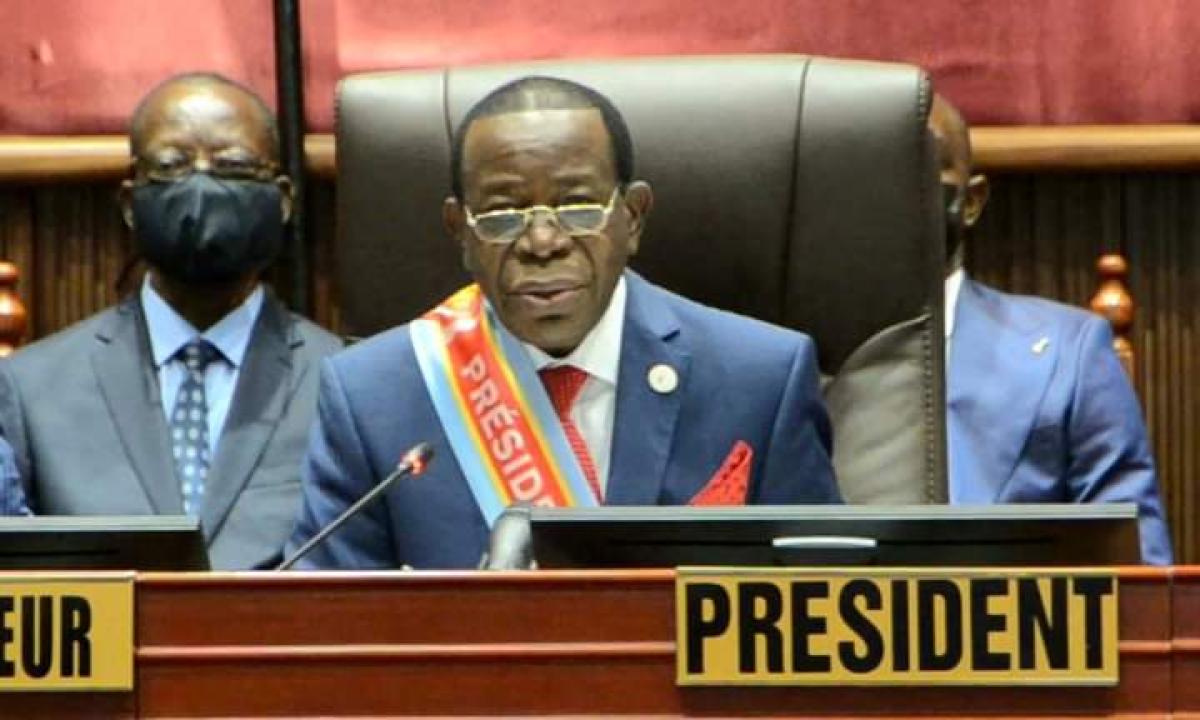 *Modeste Bahati Lukwebo, président du Sénat*