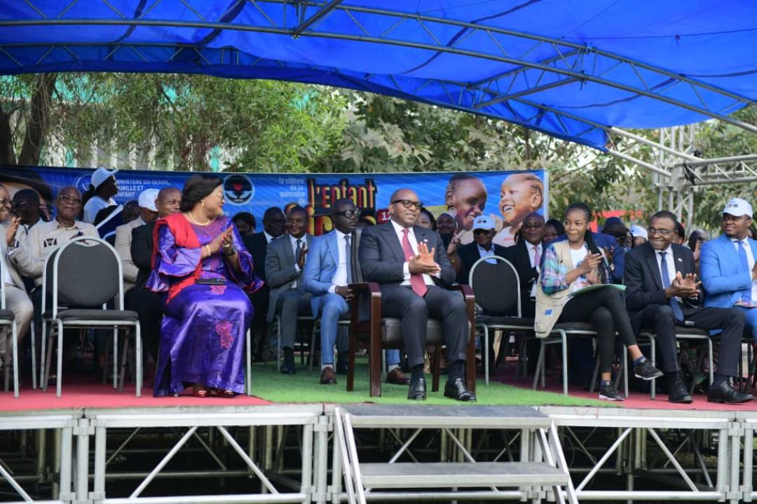 Le premier ministre Sama Lukonde à la clôture de la Quinzaine de l'enfant africain à l'Académie des Beaux-Arts, ce mardi 12 juillet