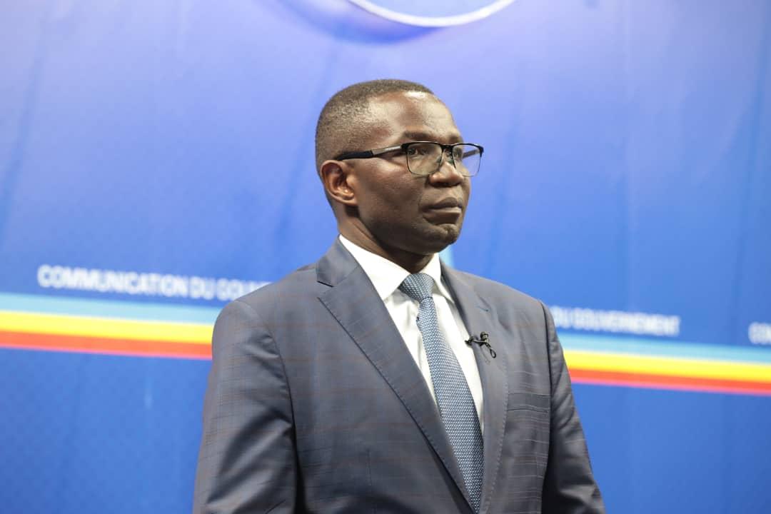 Le ministre Julien Paluku, notable du Nord-Kivu intervient lors du briefing presse axé sur la situation qui a prévalu à Kasindi, Goma et les environs