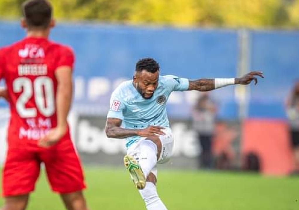 Glody Ngonda Muzinga, lors de la rencontre Riga FC- Gil Vicente FC, à Skonto.