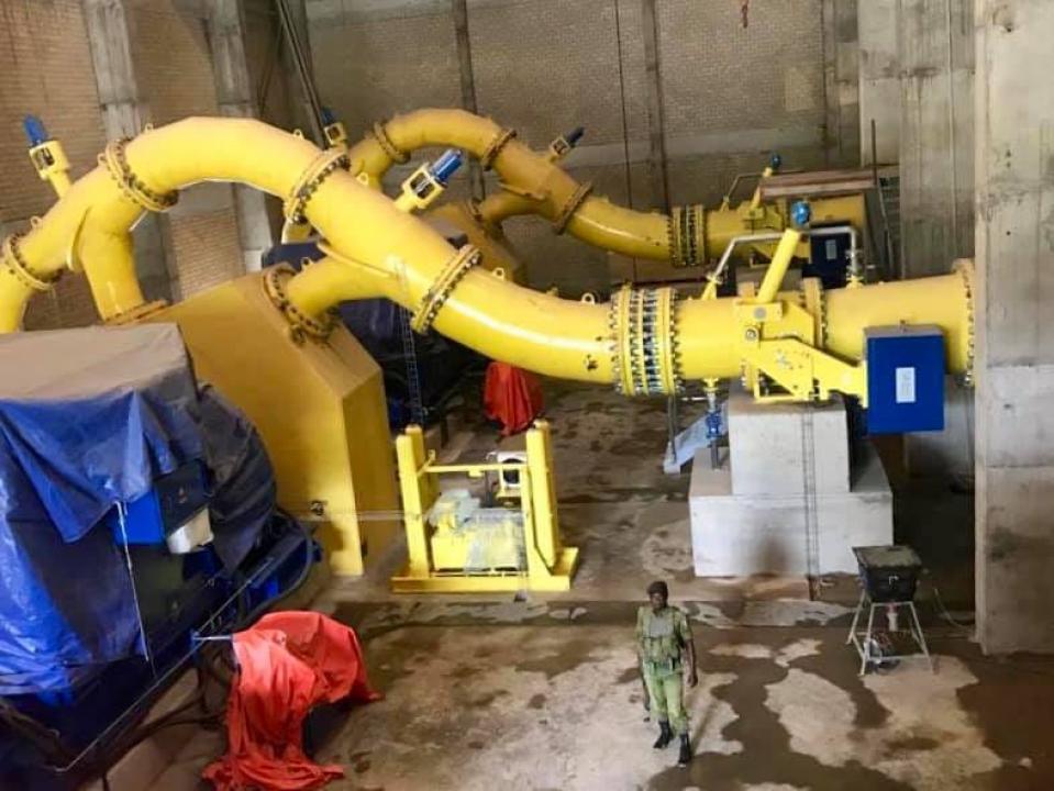 La Centrale hydroélectrique de Rwanguba en construction