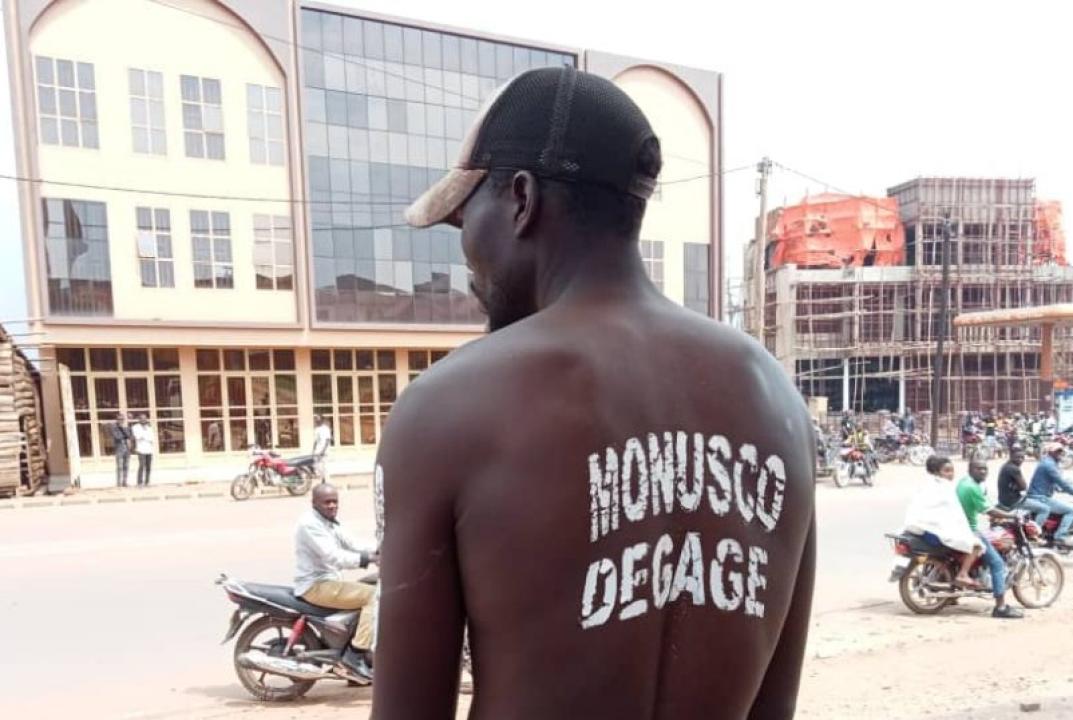 Un manifestant anti Monusco à Butembo
