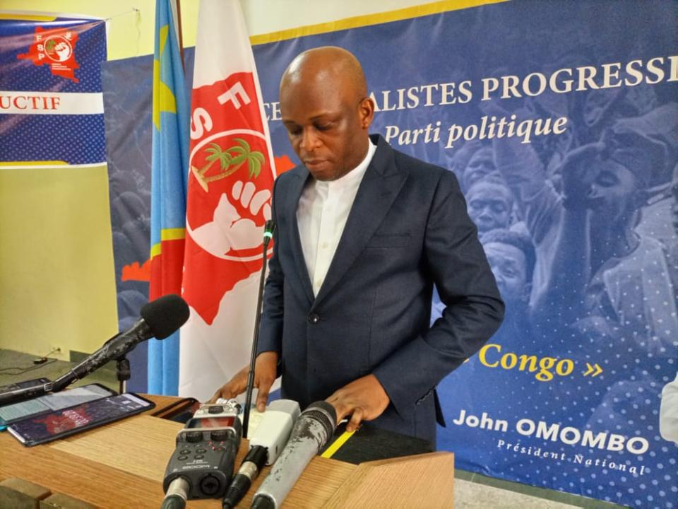 Jonh Omombo Tshumba, président national du parti politique "Forces Socialistes Progressistes