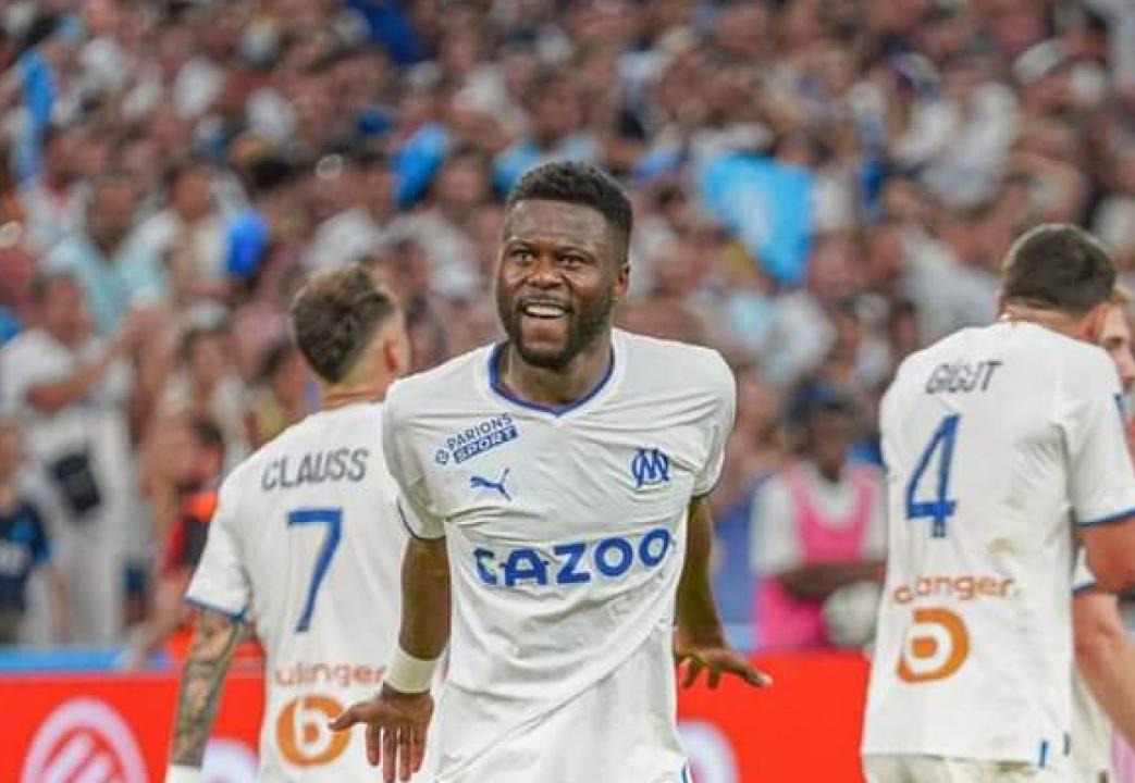 Chancel Mbemba en pleine célébration d'un but sous les couleurs de l'OM. [Photo d'illustration]