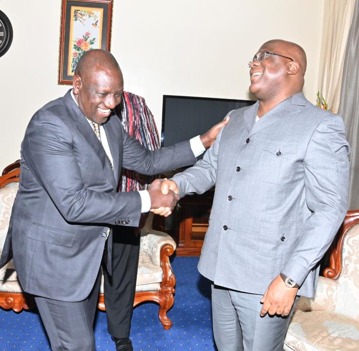Le président Kenya Williams Ruto et son homologue congolais Félix Tshisekedi