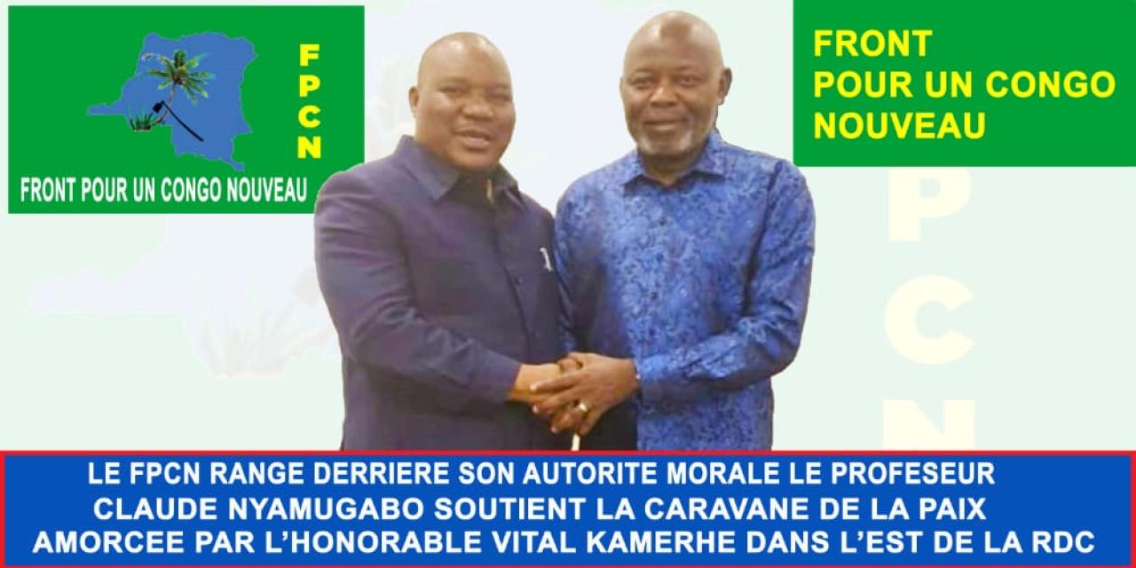 L'affiche du parti FPCN pour sensibiliser sur l'arrivée de Vital Kamerhe à Bukavu