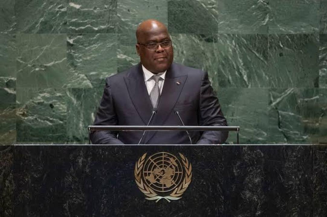Le président de la RDC Félix Tshisekedi à la tribune de l'ONU [ Photo d'illustration]