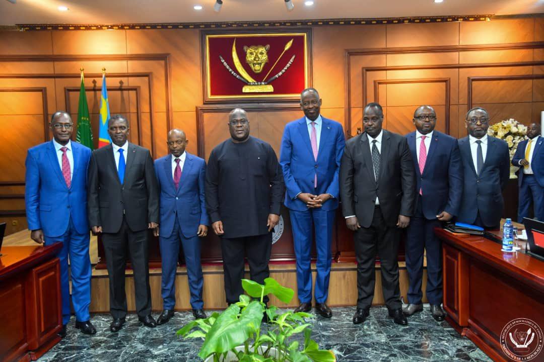 Le chef de l'État, Félix Tshisekedi et une délégation des notables Congolais tutsi rwandophones