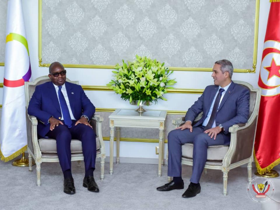 Le premier ministre Sama Lukonde et le ministre tunisien du tourisme