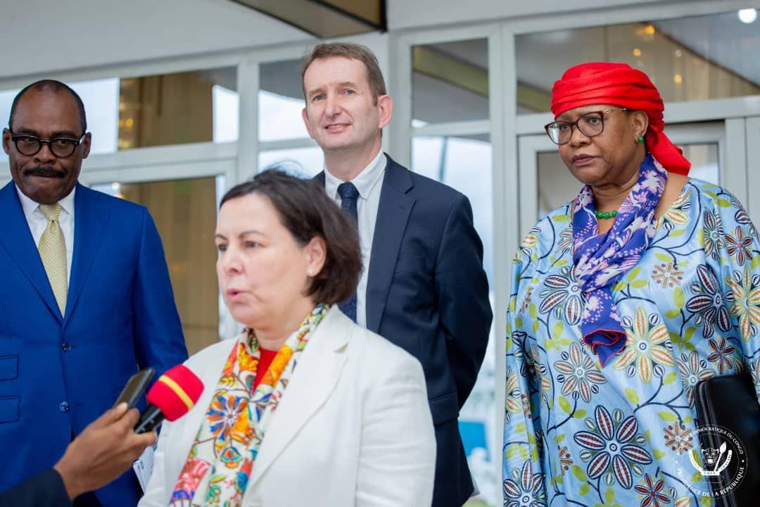 La délégation du FMI après la rencontre avec le Chef de l'État, Félix Tshisekedi