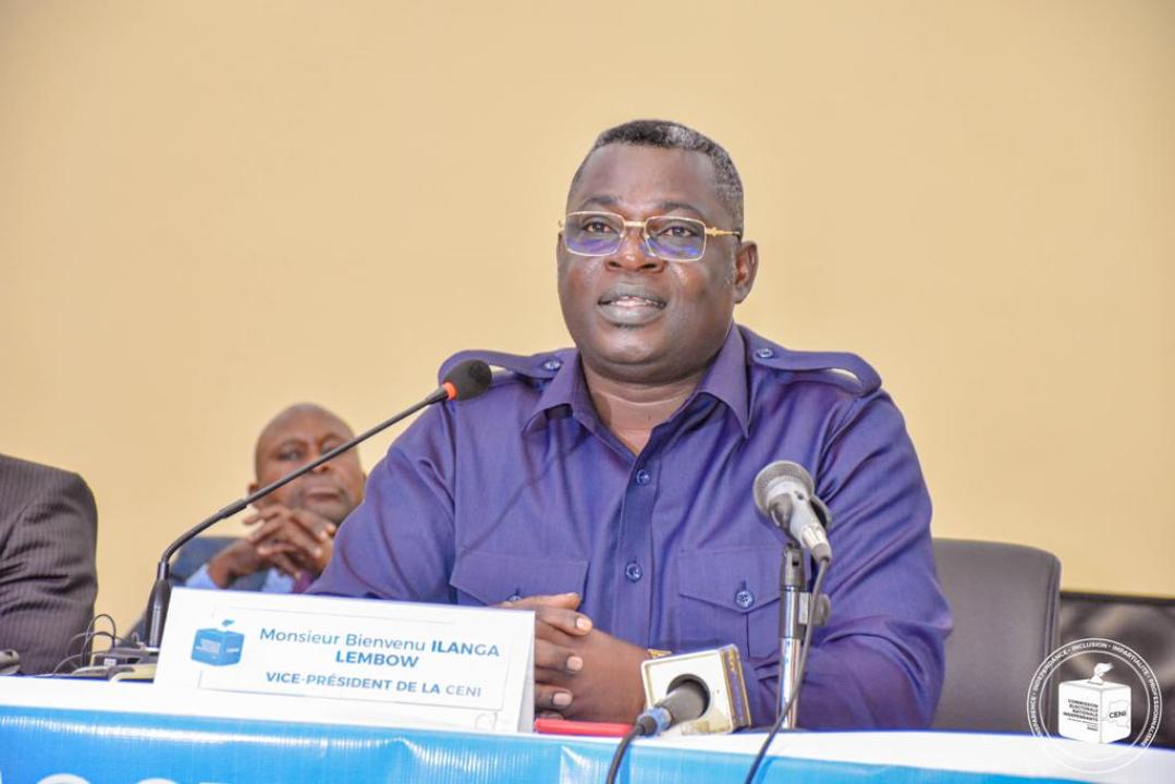 Le premier vice-président de la CENI, Bienvenu Ilanga lors du lancement, mardi 01 novembre, de la formation des formateurs