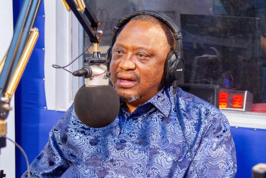l'Ex-président du Kenya Uhuru Kenyatta intervenant sur la Radio onusienne en RDC