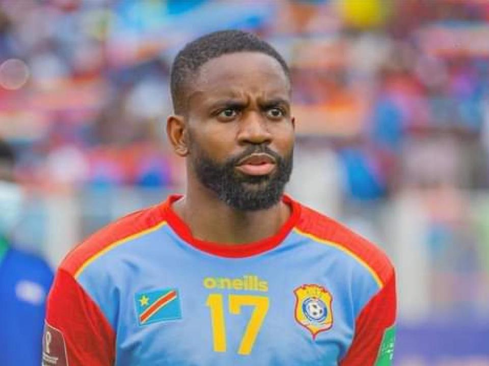 Cédric Bakambu, lors de la rencontre RDC-Maroc, au stade des martyrs de Kinshasa.