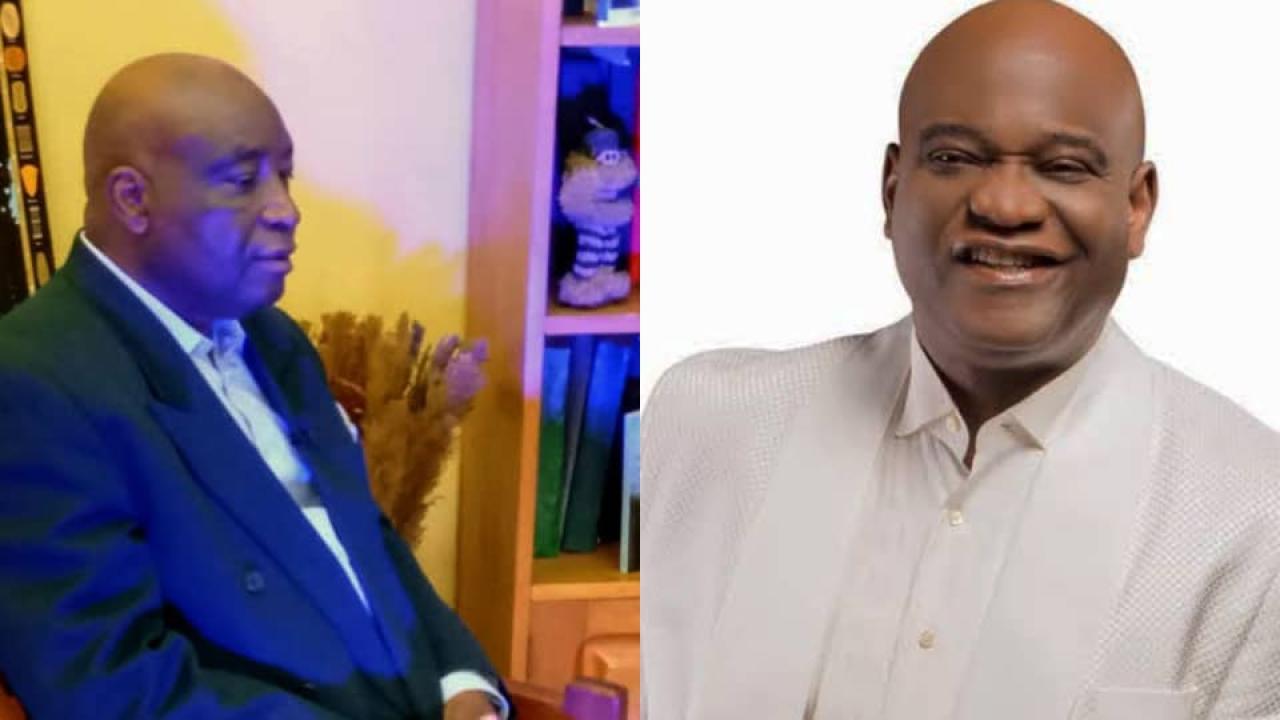 Professeur Yoka Lye et l'artiste musicien Jossart Nyoka Longo M'Vula, PCA de la SOCODA