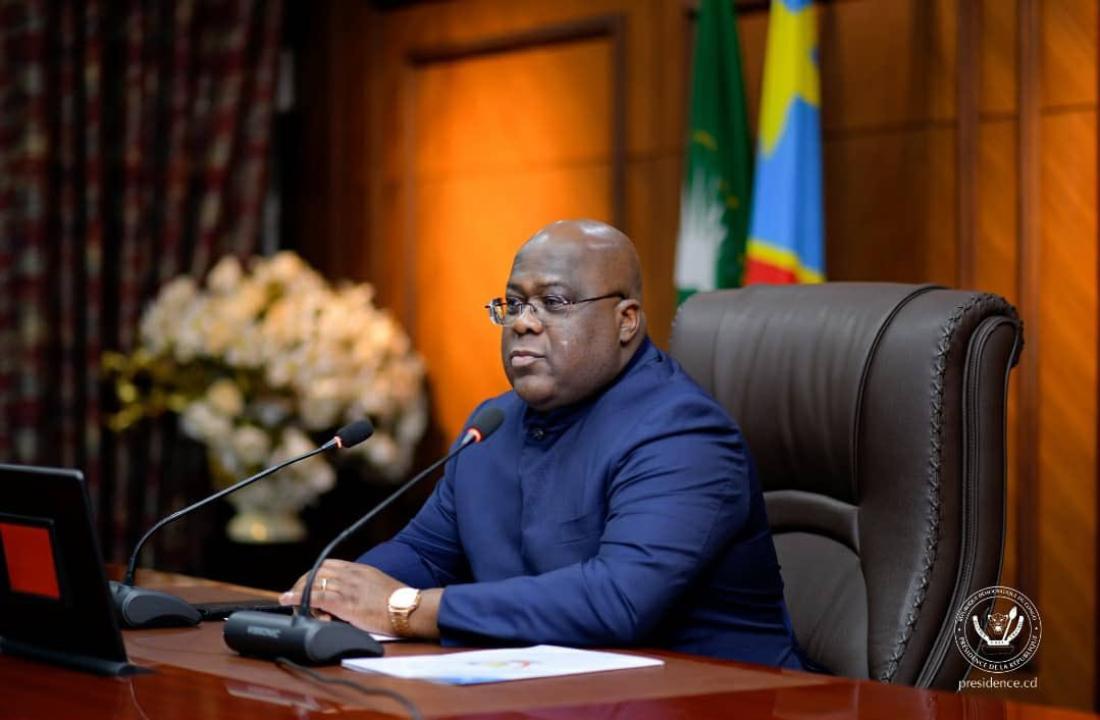 Le chef de l'État, Félix Tshisekedi entrain de présider le 81 ème conseil des ministres en présentiel, mercredi 28 décembre 2022