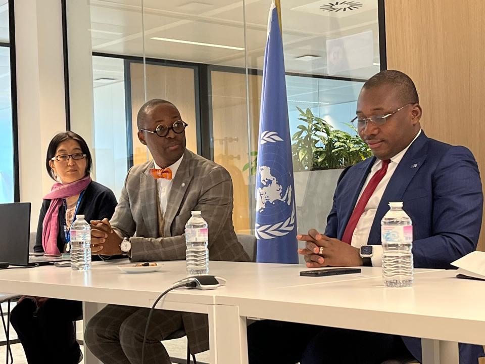 Le MinÉtat Guy Loando devant les membres des organes spécialisés des Nations Unies