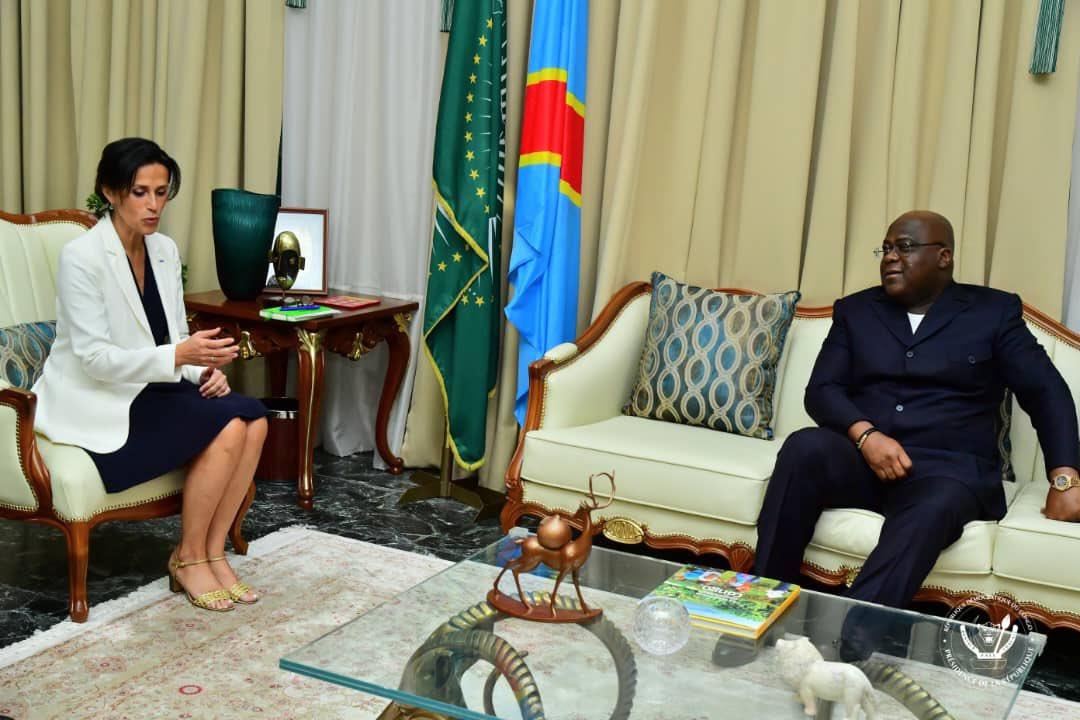 Le Président Félix Tshisekedi et l'émissaire d'Emmanuel Macron
