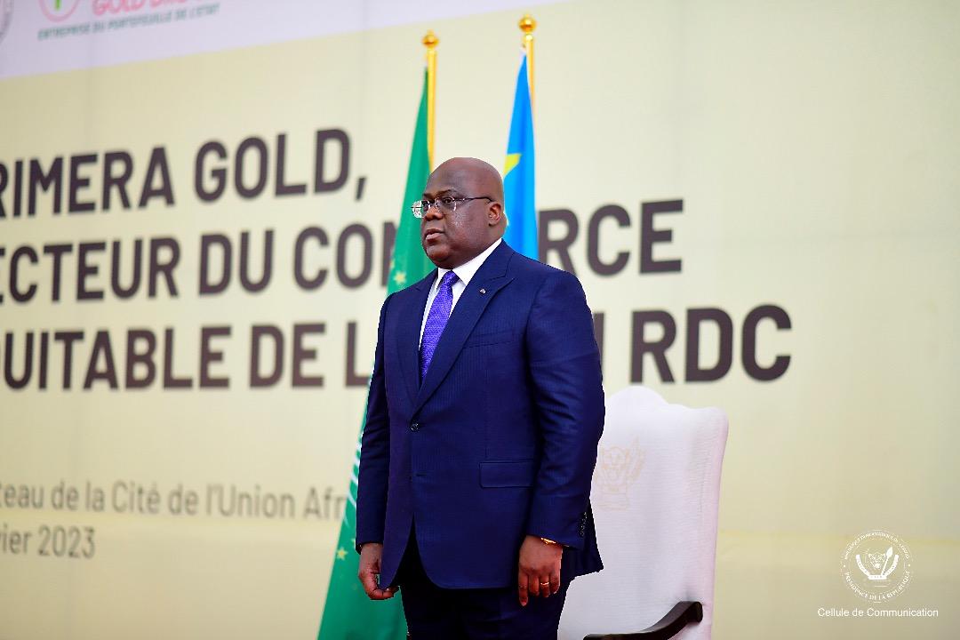 Le chef de l'État prends part à la cérémonie de la 1ère expédition de l'or vers les Emirats Arabes Unis