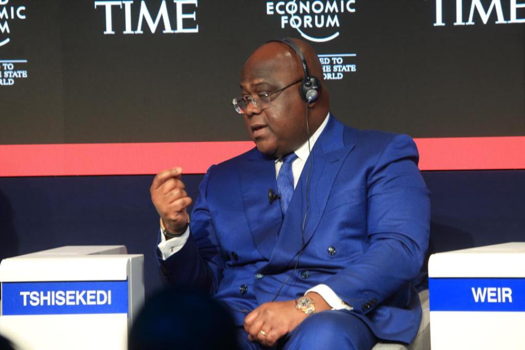 Le chef de l'État, Félix Tshisekedi à l'ouverture du Forum Économique Mondial à Davos