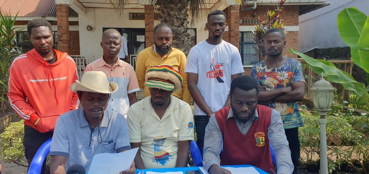 Le collectif des mouvements citoyens lors d'un point de presse à Goma [photo d'illustration]