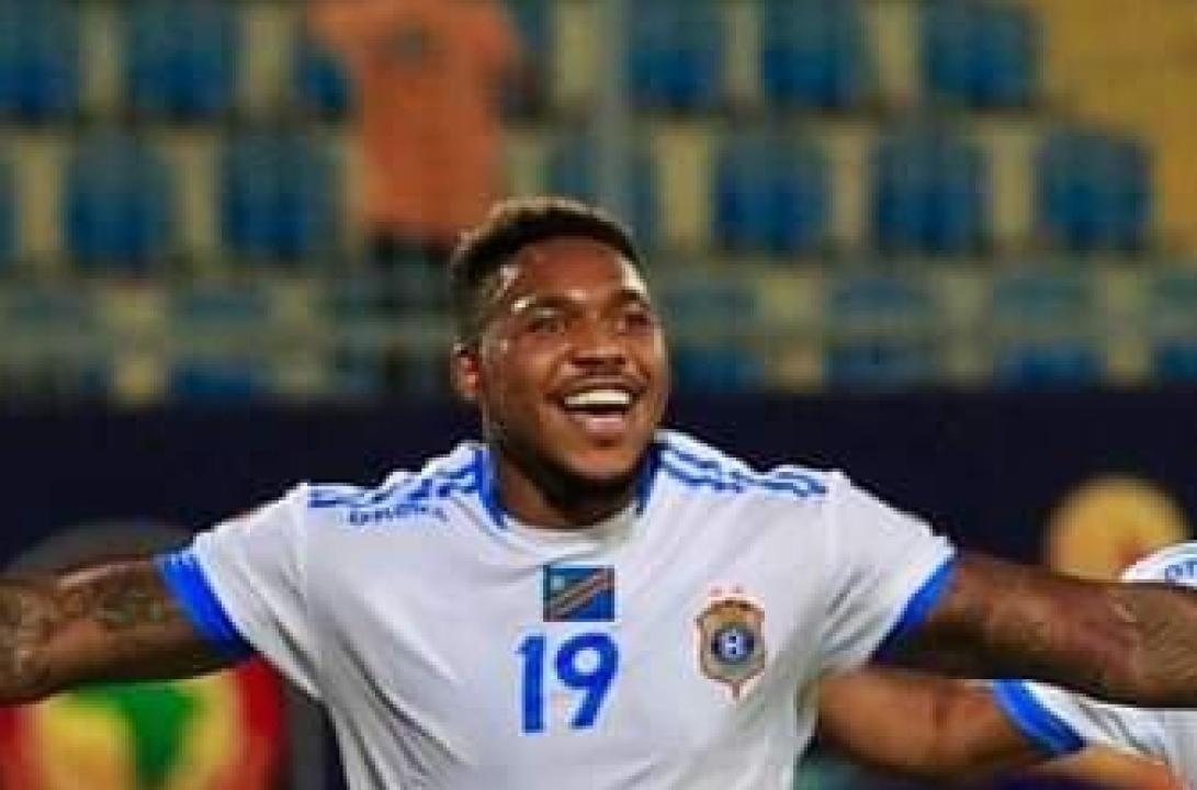 Britt Assombalonga en pleine célébration d'un but, lors de CAN Égypte 2019. [Photo d'illustration]