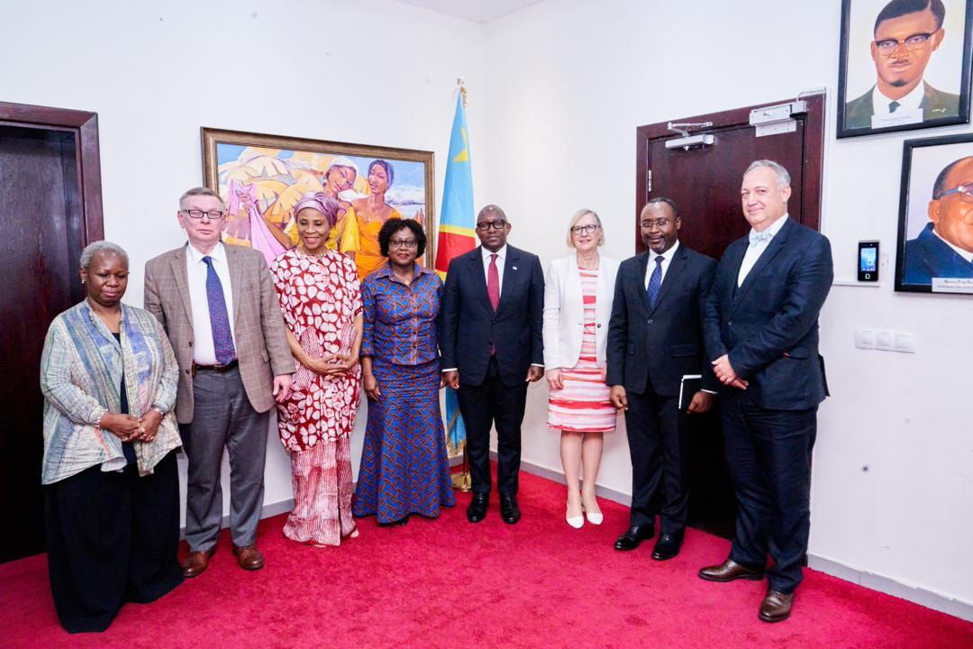 Le Premier ministre Sama Lukonde et la délégation de l'ONU conduite par Bintou Keita, chef de la Monusco