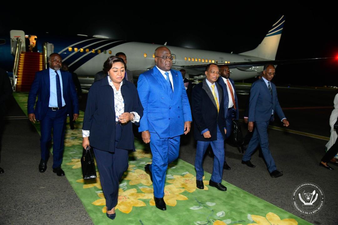 Accompagné de son épouse, Félix Tshisekedi est arrivé à Addis-Abeba ( Ethiopie) pour prendre part à la 36e Assemblée Générale de l'Union Africaine