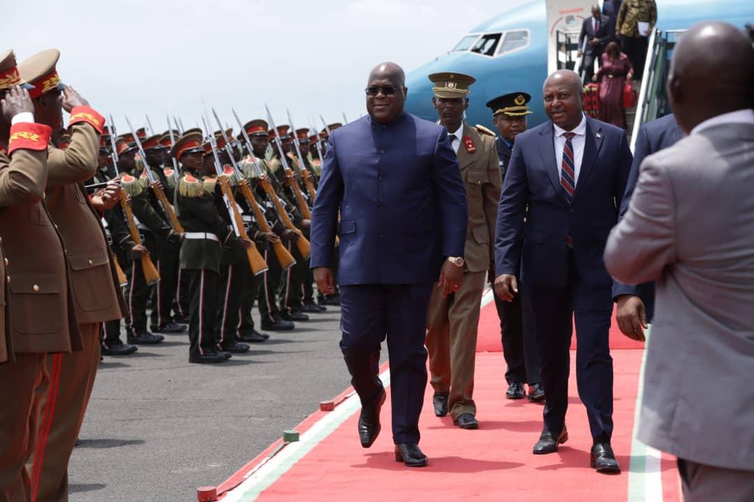 L'arrivée du Président Félix Tshisekedi à Bujumbura ( Burundi), ce samedi 04 février