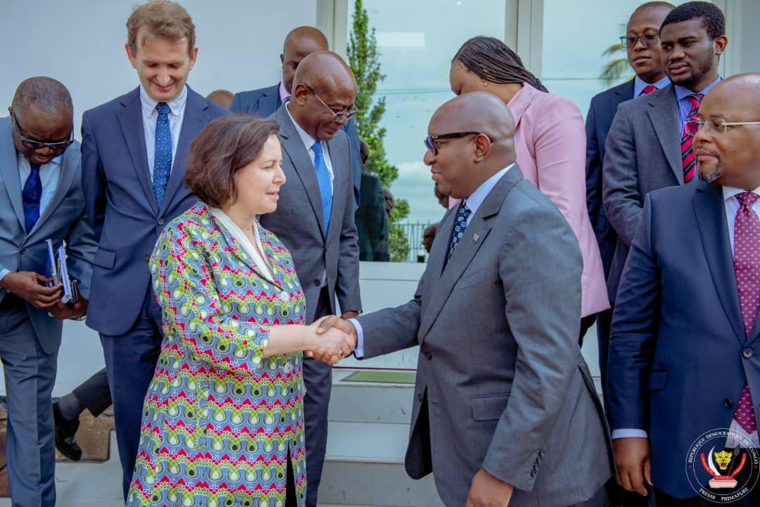 Le Premier Ministre, Sama Lukonde avec une délégation du FMI