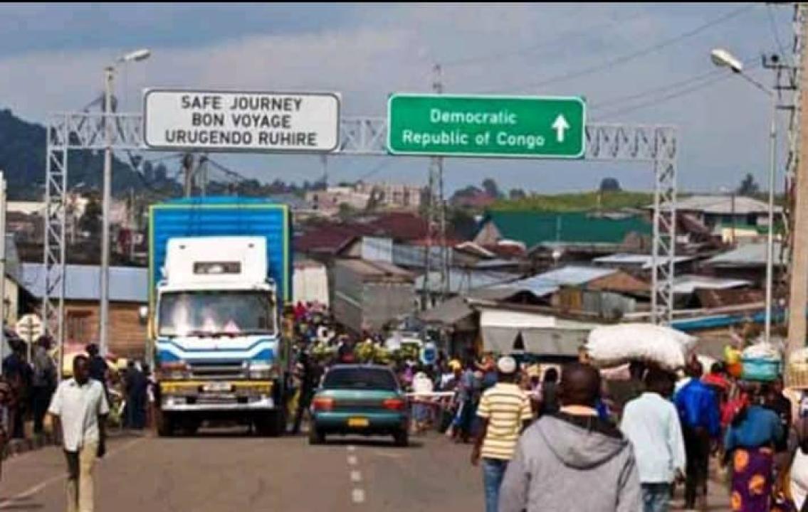 Petite barrière de Ruzizi 2 située dans la ville de Bukavu à la frontière de la RDC avec le Rwanda