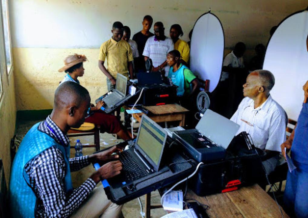 Un centre d'enrôlement en RDC