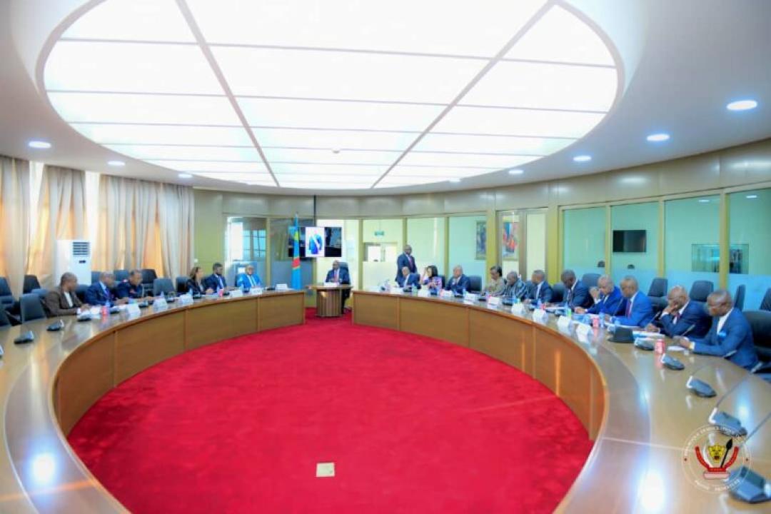Le Premier Ministre Sama Lukonde et le comité élargi de pilotage des IXe Jeux de la Francophonie