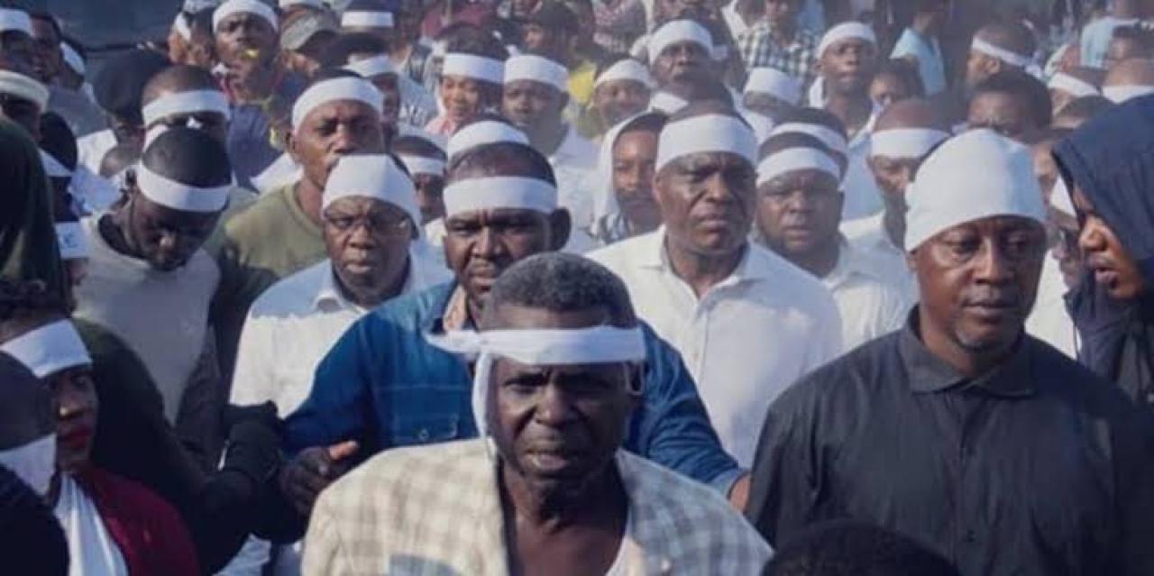 Le Président de l'Ecidé, Martin Fayulu et ses partisans lors d'une marche pacifique à Kinshasa [Photo d'illustration]