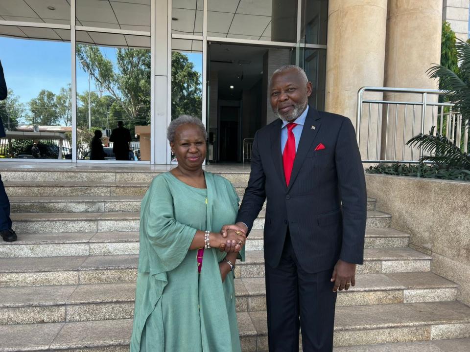 La patronne de la Monusco, Bintou Keita et le VPM de l'économie, Vital Kamerhe