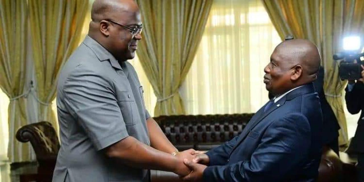 Félix Tshisekedi reçu par Papa Simon Kimbangu Dialungana à la Nouvelle Jérusalem “Nkamba”