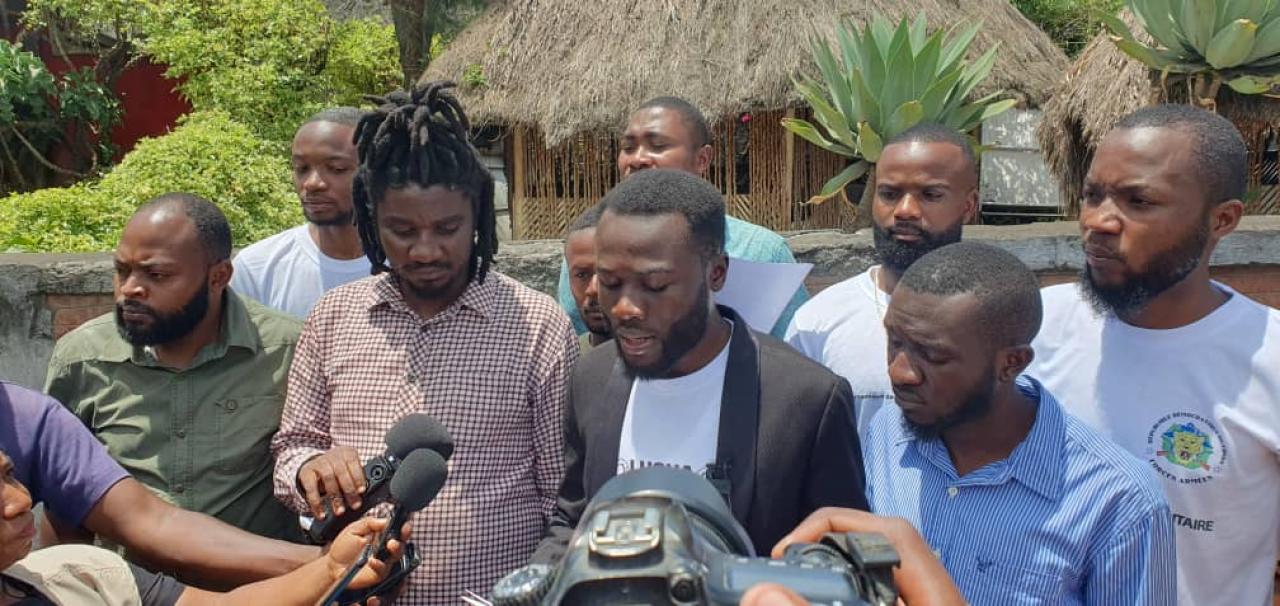 Le collectif des mouvements citoyens  dans un point de presse à Goma [photo d'illustration]