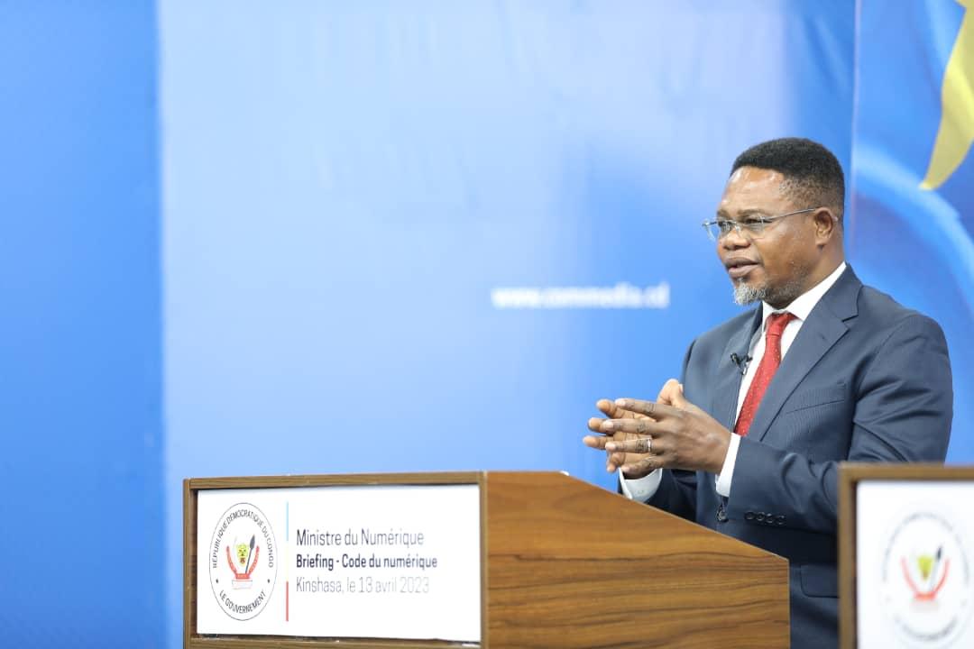 Le ministre du Numérique, Eberande Kolongele