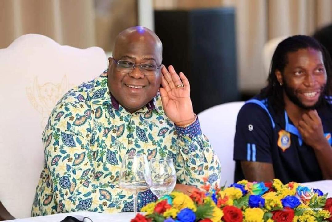 Le chef de l'État Félix Tshisekedi avec les léopards foot au palais de la nation [Photo d'illustration]