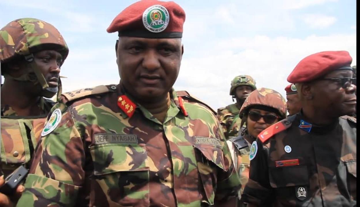 Le Général Major Jeff Nyagah, commandant de la force régionale de l'EAC en République Démocratique du Congo