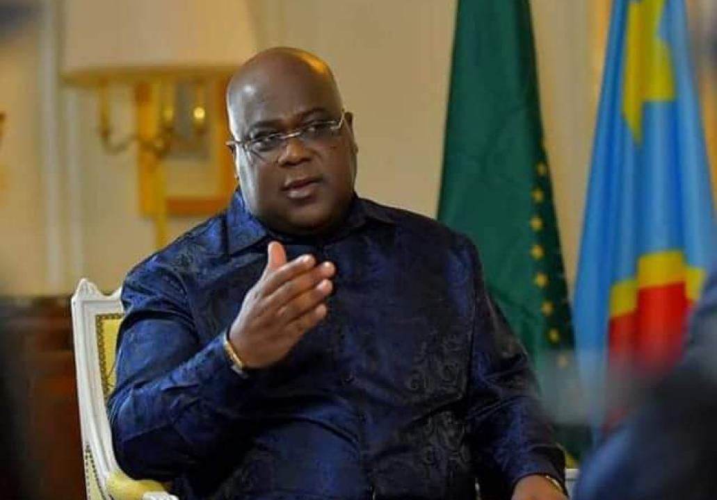 Le chef de l'État Félix Tshisekedi lors d'une interview avec la presse internationale [Photo d'illustration]