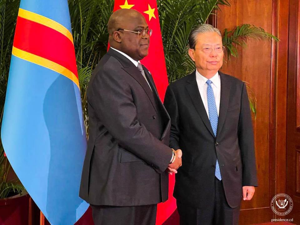Le Chef de l'État, Félix Tshisekedi et le président du bureau de l'Assemblée populaire de Chine
