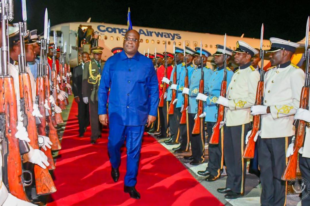Le chef de l'État, Félix Tshisekedi à Windhoek pour participer au sommet de la SADC