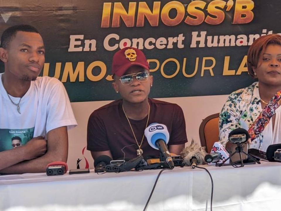 La star Innoss'b dans un point de presse à Goma [photo d'illustration]