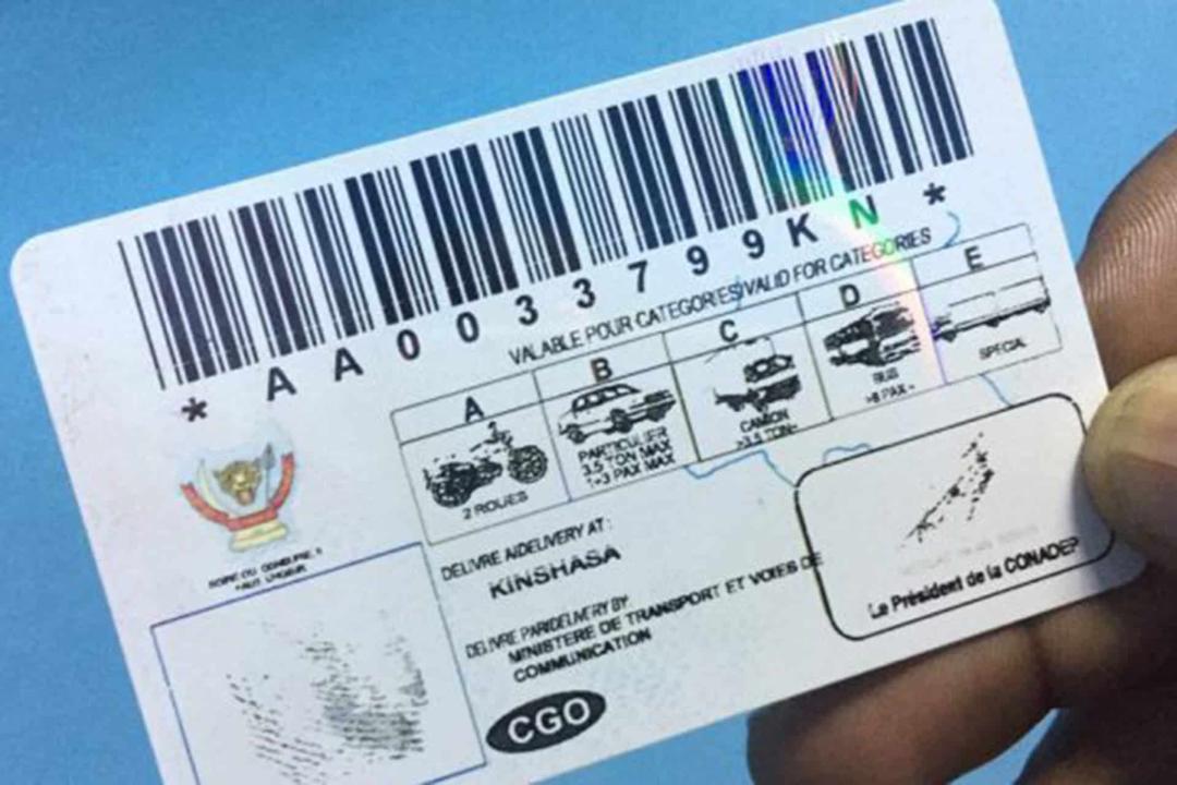 Le revers d'un permis de conduire véhicule en RDC [Photo d'illustration]