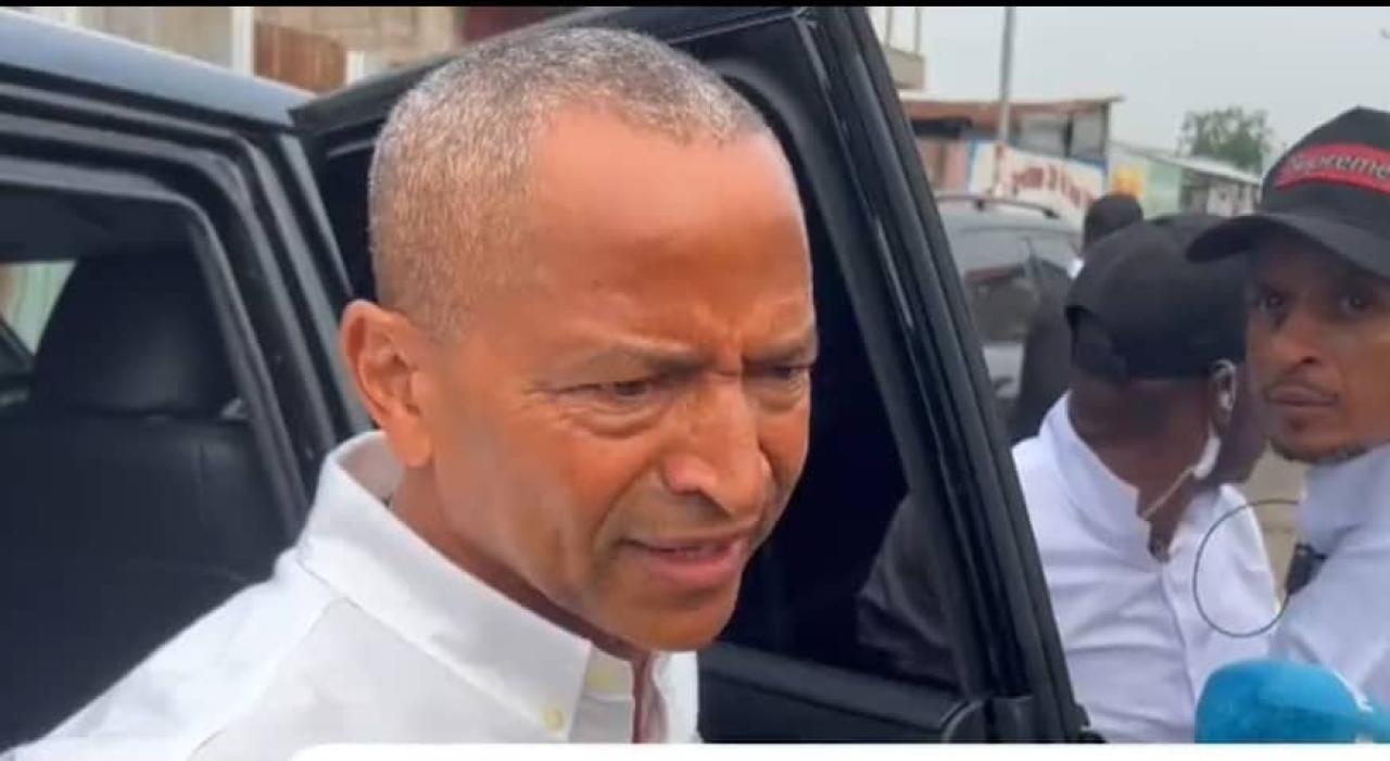 Moïse Katumbi après avoir été empêché de marcher à Ngaba