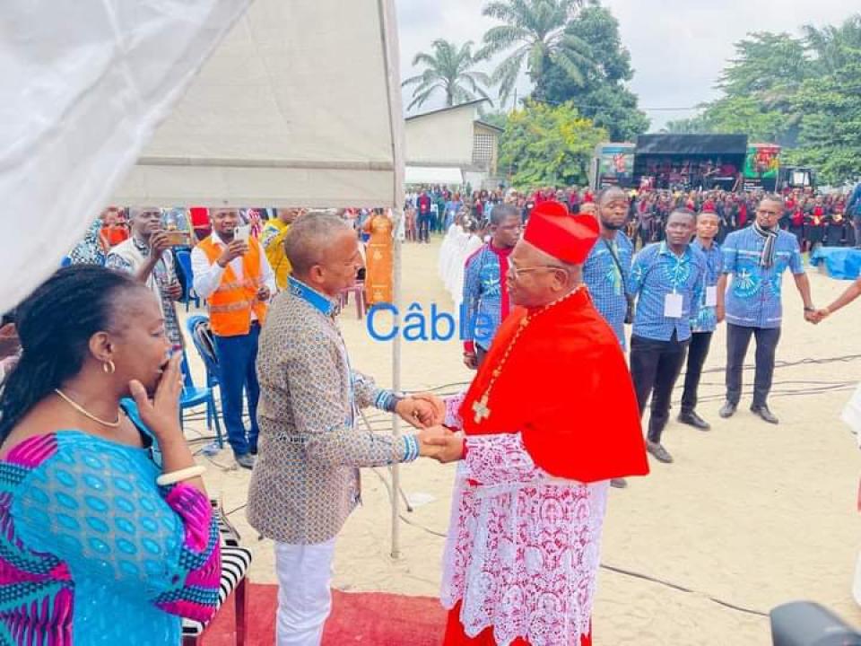 Le Cardinal Fridolin Ambongo et Moïse Katumbi