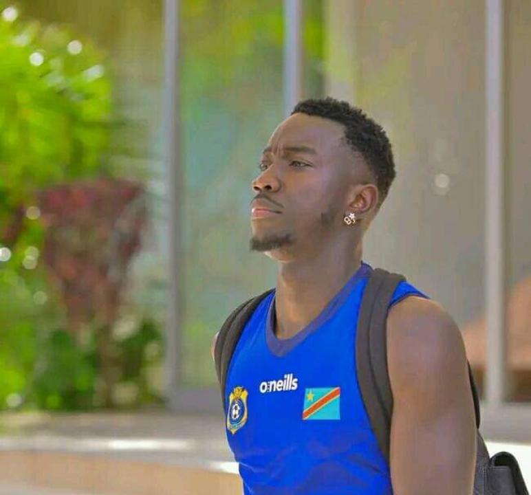 Silas Katompa sous les couleurs de RDC à Lubumbashi.